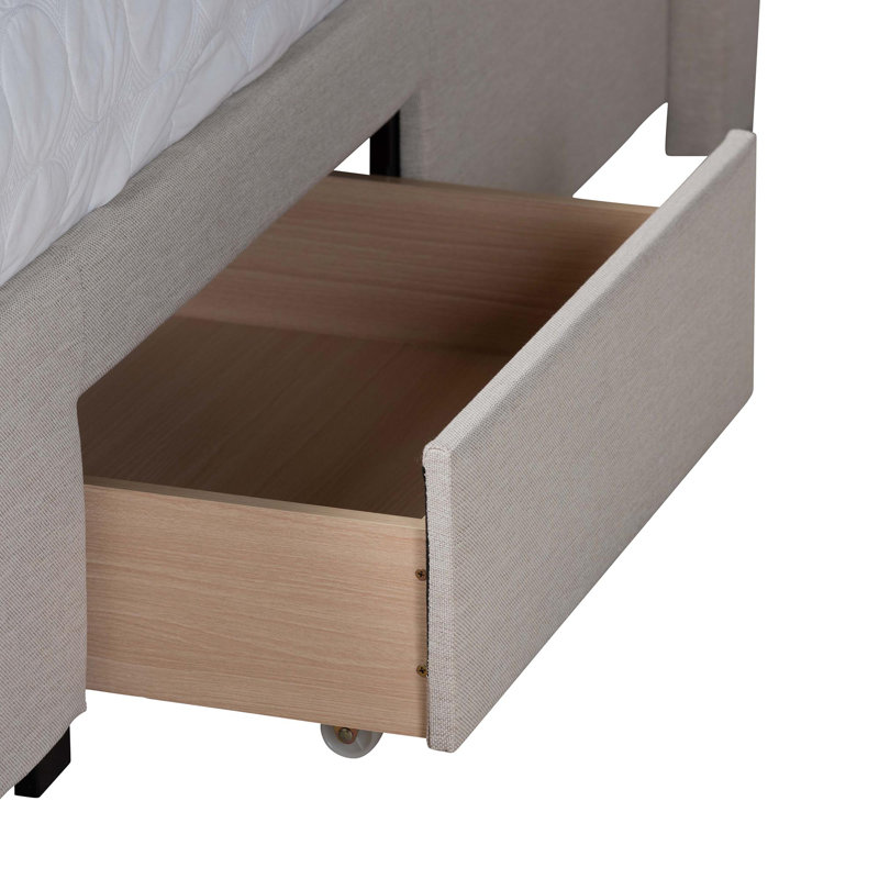 Latitude Run® Reinette Upholstered Wingback Platform Bed